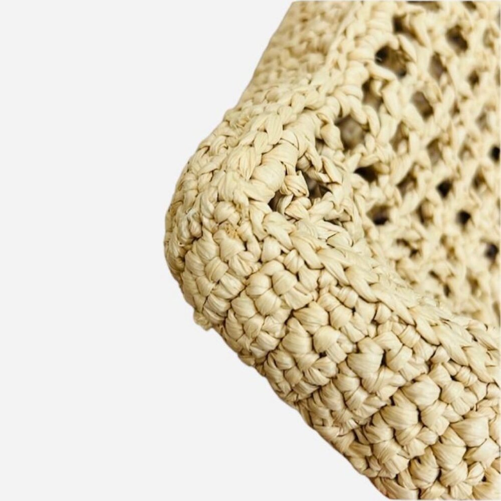 💎BRAND NEW PRADA NATURAL CROCHET RAFFIA TOTE SHOULDER BAG AUTHENTIC💎 - Picture 2 of 6
